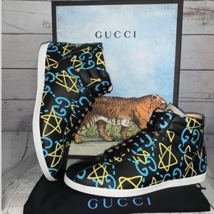 Gucci Ghost Leather High-top Mens Sneaker Size 11